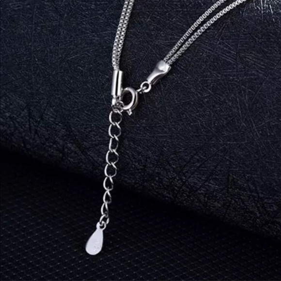DOUBLE LAYER 925 STERLING SILVER DIAMOND NECKLACE, NICE NECKLACE, CUTE NECKLACE - Picture 6 of 8